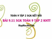 Bài 9.11 SGK Toán 9 tập 2 Kết nối tri thức